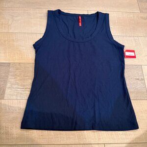 SPANX NAVY BLUE SCOOP NECK BASIC TANK NEW WOMENS LARGE
